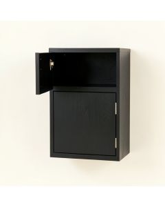 Juniper Crossing Wall-Mounted Entry Cabinet - Black (synthetic illustration; no displayed measurements)
