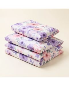 Watercolor Floral 4 Piece Crib Bedding Set (synthetic illustration; no displayed measurements)