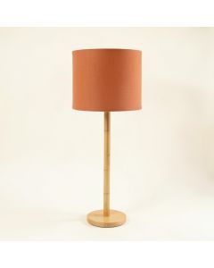 Briar Dale Floor Lamp With A Plain Fabric Shade - Terracotta (synthetic illustration; no displayed measurements)