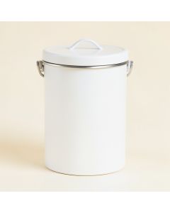 Laurel Crest Storage Canister With Lid - White (synthetic illustration; no displayed measurements)