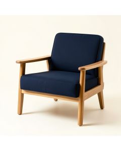 Cliff Brook Upholstered Armchair - Navy (synthetic illustration; no displayed measurements)