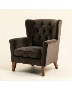 Anamaria 30.7 '' Wide Tufted Velvet Wingback Chair (synthetic illustration; no displayed measurements)