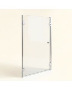 43 '' W X 72 '' H Door Opening Frameless Shower Door (synthetic illustration; no displayed measurements)