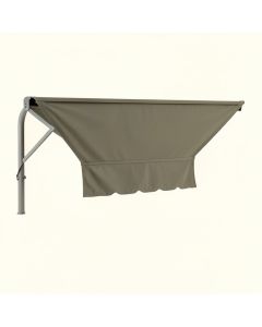 Motorized Retractable Slope Patio Awning (synthetic illustration; no displayed measurements)