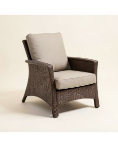 Keating 28 '' Wide Outdoor Chair With Cushions (synthetic illustration; no displayed measurements)