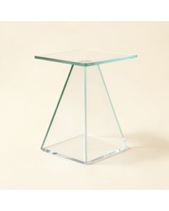 Glass Tabletop Riser Triangle Corner Desktop Stand (synthetic illustration; no displayed measurements)