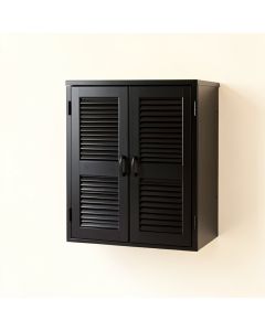 Oak Crest Wall-Mounted Laundry Cabinet - Black (synthetic illustration; no displayed measurements)