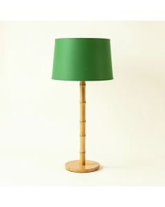 Pine Branch Floor Lamp With A Plain Fabric Shade - Green (synthetic illustration; no displayed measurements)