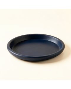 Reed Crest Serving Tray - Navy (synthetic illustration; no displayed measurements)