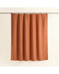 Fern Arc Shower Curtain Hanging Flat From A Plain Rod (synthetic illustration; no displayed measurements)