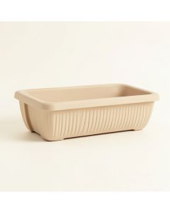Fern Branch Empty Railing Planter With Integral Brackets - Beige (synthetic illustration; no displayed measurements)