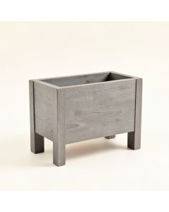 Shore Crest Empty Raised Planter - Gray (synthetic illustration; no displayed measurements)