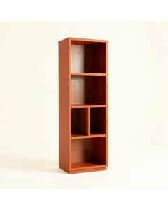 Sage Bridge Narrow Cubby Tower - Terracotta (synthetic illustration; no displayed measurements)