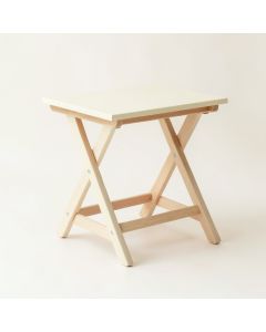 Summit Bridge Compact Balcony Table - Cream (synthetic illustration; no displayed measurements)