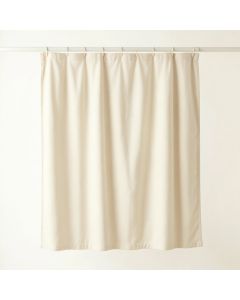 Spruce Bend Shower Curtain Hanging Flat From A Plain Rod - Cream (synthetic illustration; no displayed measurements)