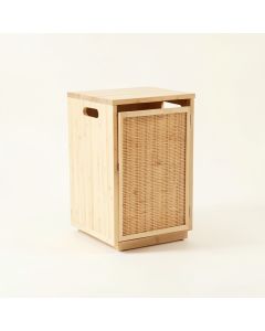 Cliff Dell Freestanding Pull-Out Hamper Cabinet - Ivory (synthetic illustration; no displayed measurements)