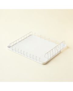 Moss Dell Empty Under-Desk Cable Tray - White (synthetic illustration; no displayed measurements)