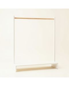 Linden Arc Empty Garment Rack - White (synthetic illustration; no displayed measurements)