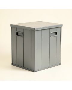 Cedar Bend Closed Outdoor Storage Box - Gray (synthetic illustration; no displayed measurements)