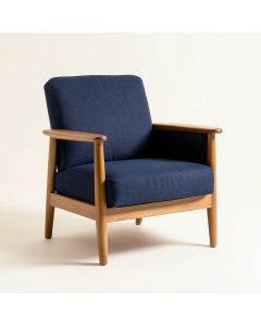 Slate Branch Upholstered Armchair - Navy (synthetic illustration; no displayed measurements)