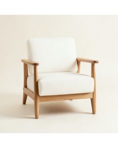 Moss Dale Upholstered Armchair - White (synthetic illustration; no displayed measurements)