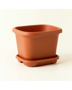 Ash Bridge Empty Raised Planter - Terracotta (synthetic illustration; no displayed measurements)