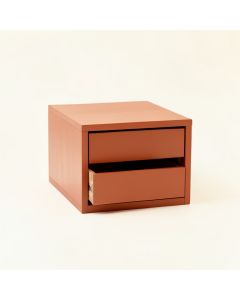 Maple Crossing Small-Parts Storage Drawer Cabinet - Terracotta (synthetic illustration; no displayed measurements)