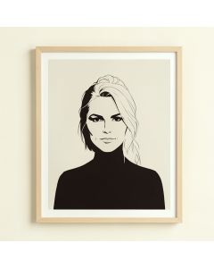 Female Leaders Facts Michelle Feminist Icon Design By Sangita Bachelet - Graphic Art Print (synthetic illustration; no displayed measurements)
