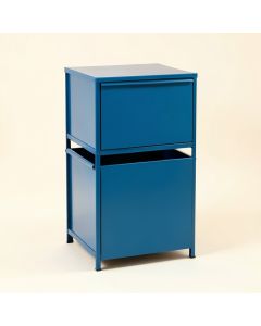 Flint Dell Freestanding Pull-Out Hamper Cabinet - Blue (synthetic illustration; no displayed measurements)