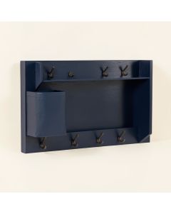 Ash Bluff Wall-Mounted Entryway Organizer Shelf - Navy (synthetic illustration; no displayed measurements)