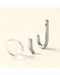 Premium Crystal Ball Shower Curtain Hooks (synthetic illustration; no displayed measurements)