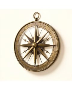 Antique Compass Rose Wall Décor (synthetic illustration; no displayed measurements)