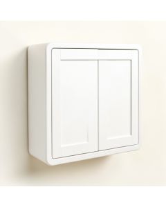 Harbor Bridge Wall-Mounted Entry Cabinet - White (synthetic illustration; no displayed measurements)