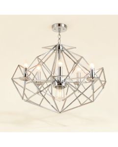 Cubo 6 - Light Unique / Statement Geometric Chandelier (synthetic illustration; no displayed measurements)