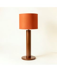 Linden Crossing Floor Lamp With A Plain Fabric Shade - Terracotta (synthetic illustration; no displayed measurements)