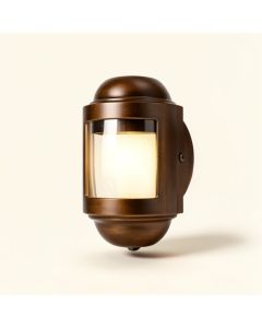Hildeburg Bronze 1 -Bulb Outdoor Bulkhead Light (synthetic illustration; no displayed measurements)