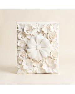 Square Decorative Carved Floral Wall Décor (synthetic illustration; no displayed measurements)