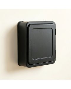 Glen Branch Wall-Mounted Entry Cabinet - Black (synthetic illustration; no displayed measurements)