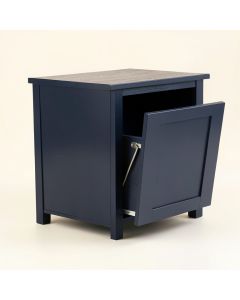 Moss Crest Freestanding Pull-Out Hamper Cabinet - Navy (synthetic illustration; no displayed measurements)