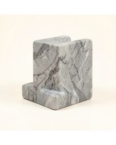 L-Shaped Marble Style Ceramic Bookends (synthetic illustration; no displayed measurements)