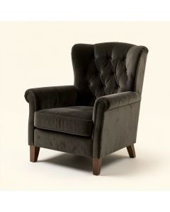 Spady 39 '' Wide Tufted Velvet Wingback Chair (synthetic illustration; no displayed measurements)