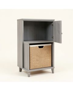 Stone Bridge Freestanding Pull-Out Hamper Cabinet - Gray (synthetic illustration; no displayed measurements)