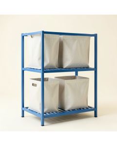 Pine Crest Laundry Sorting Station With Plain Removable Bags - Blue (synthetic illustration; no displayed measurements)