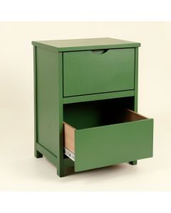Flint Brook Freestanding Pull-Out Hamper Cabinet - Green (synthetic illustration; no displayed measurements)