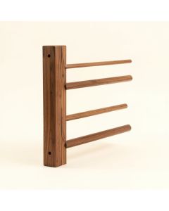 Catton Solid Wood Wall Mounted Wine Glass Rack In Brown (synthetic illustration; no displayed measurements)