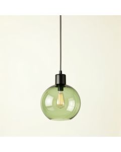 Slate Bridge Pendant Light Suspended From One Plain Cable - Green (synthetic illustration; no displayed measurements)