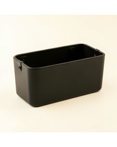 Moss Crest Empty Railing Planter With Integral Brackets - Black (synthetic illustration; no displayed measurements)