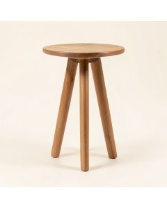 Teak Tripod End Table (synthetic illustration; no displayed measurements)