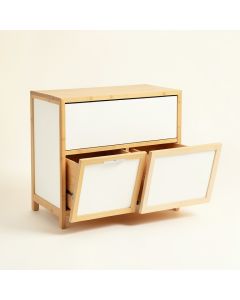 Holly Dale Freestanding Pull-Out Hamper Cabinet - White (synthetic illustration; no displayed measurements)