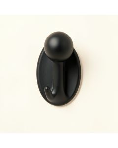 Willow Canyon Wall-Mounted Robe Hook - Black (synthetic illustration; no displayed measurements)